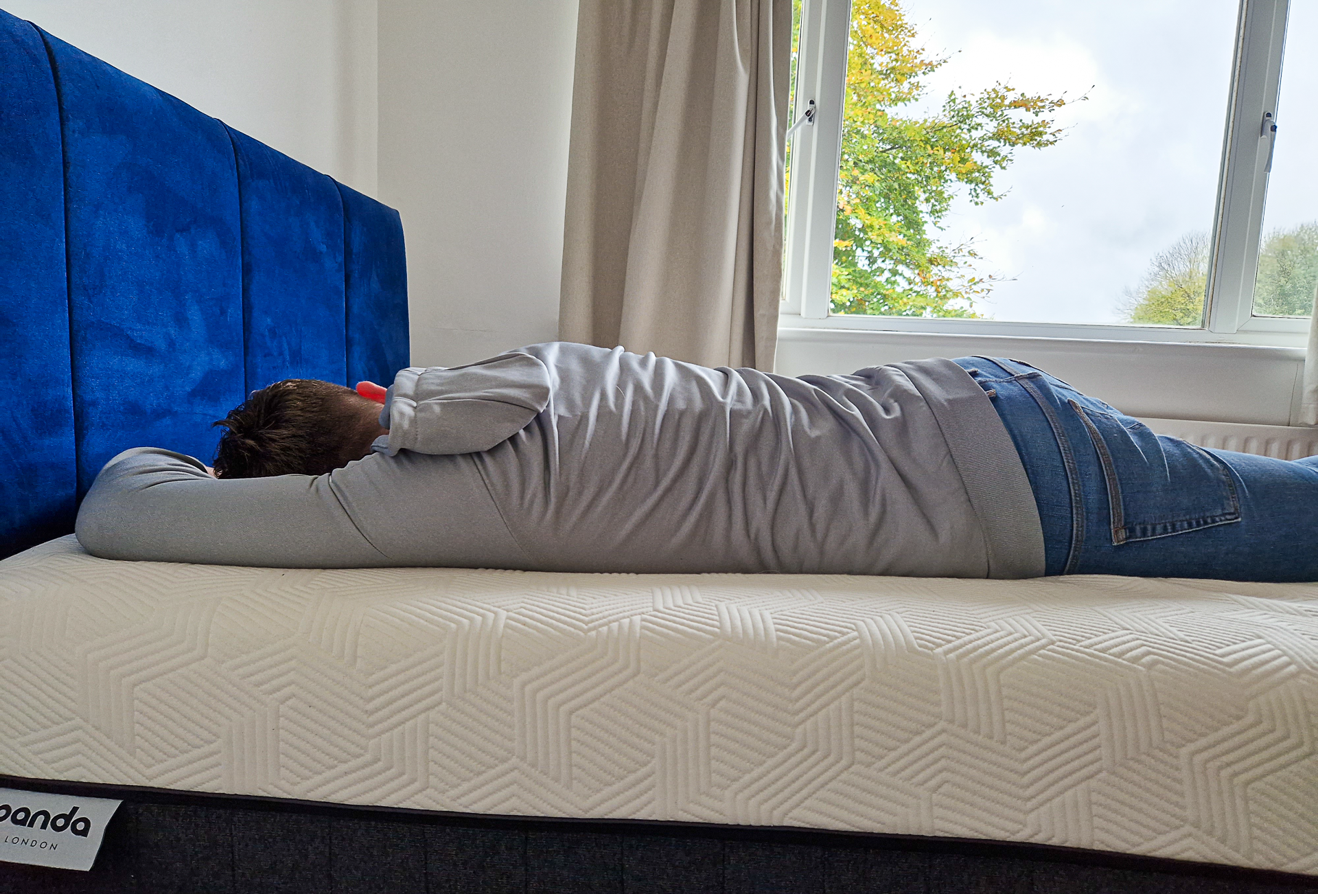 Panda Hybrid Bamboo mattress and male stomach sleeper